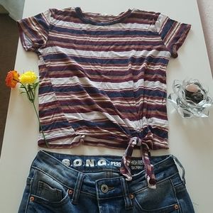 Cropped T Shirt Bottom Knott